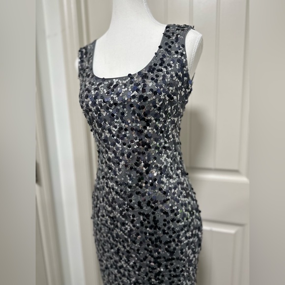 Guess Black and Silver Sequin Mini Dress - Picture 2 of 5